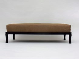 African bench. Made in wood. Loose matras.