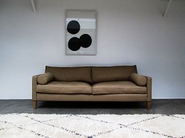 Sofa. 2,5/ 3 seater. Loose cushions. L. 230 cm. W. 90 cm. Changes available.