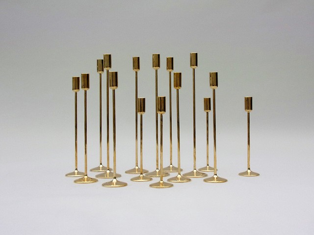 Candle holders in brass.