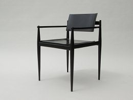Wooden chair,  black.